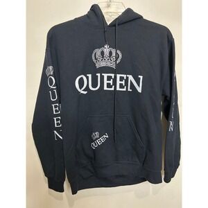 Queen Crown Black‎ Hoodie Pullover Sweatshirt Text Graphic Spellout